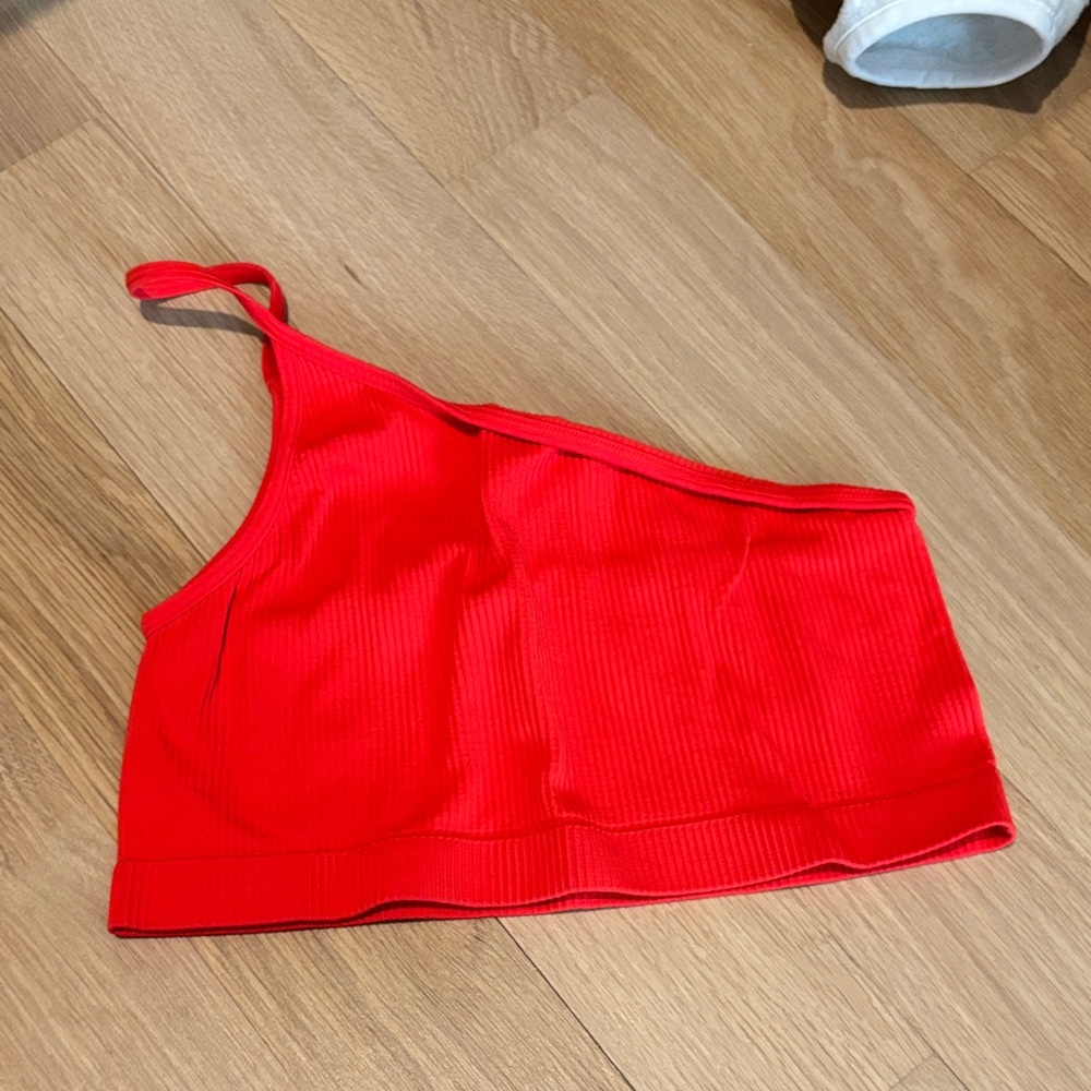 Red off the shoulder bra